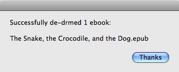 DeDRM will open.