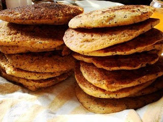 Cornmeal Pancakes with Lemon and Poppyseeds