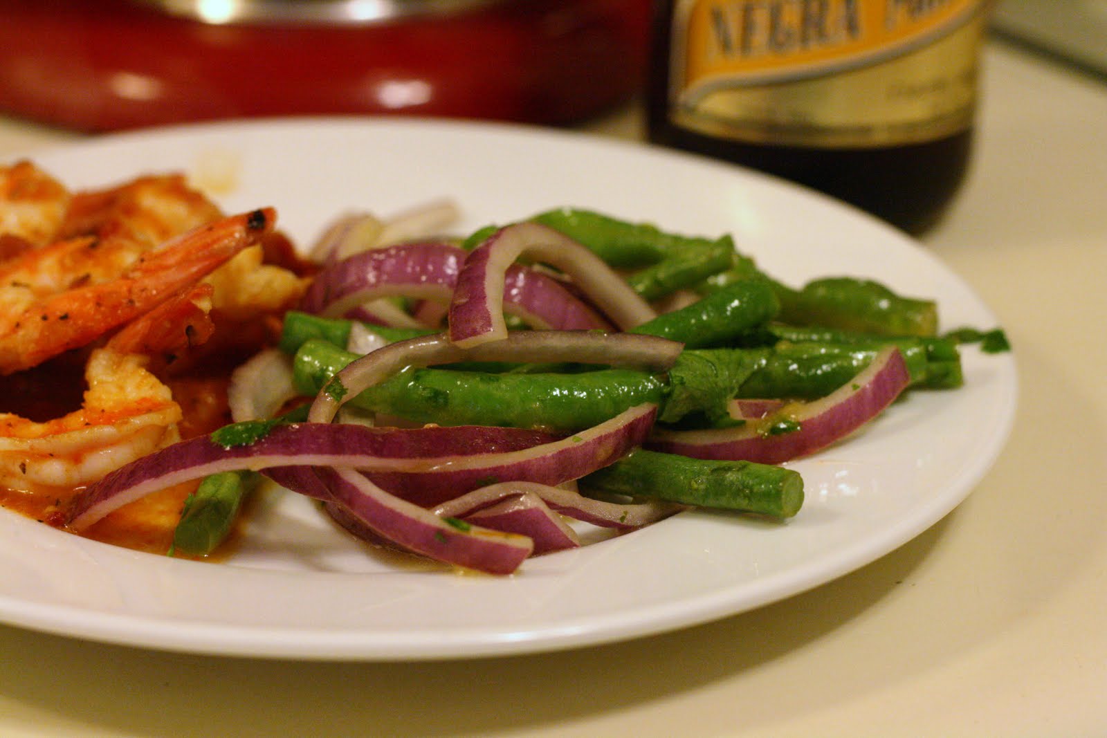 Laine S Recipe Box Green Bean Salad With Red Onion And Salsa Dressing