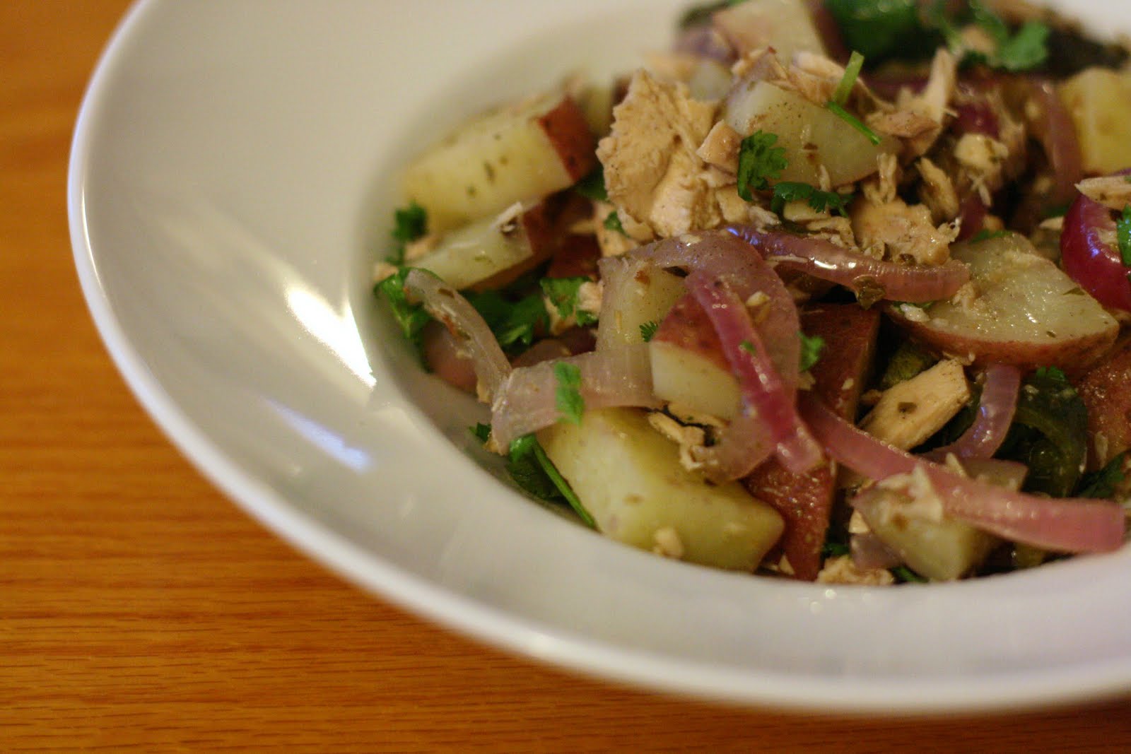 Laine S Recipe Box Roasted Poblano Potato Salad With Flaked Tuna