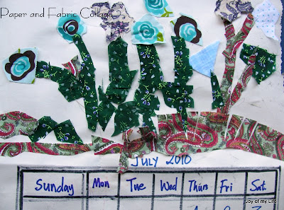 Kids Art: Paper and Fabric Collage self-directed creative expression