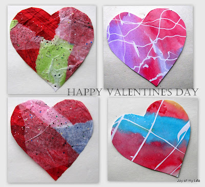 Beautiful Valentine's Day Tissue Paper Heart Craft - Crafting A