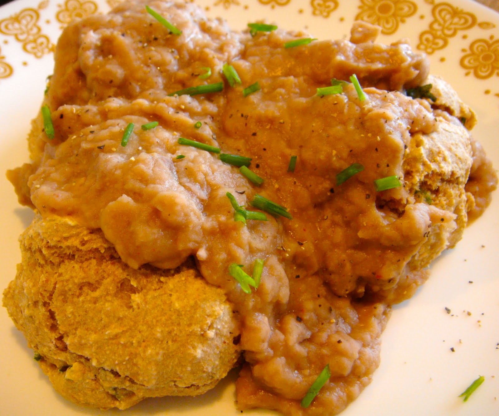 The Healthy Vegans Biscuits and Gravy, healthy styles!!! =)