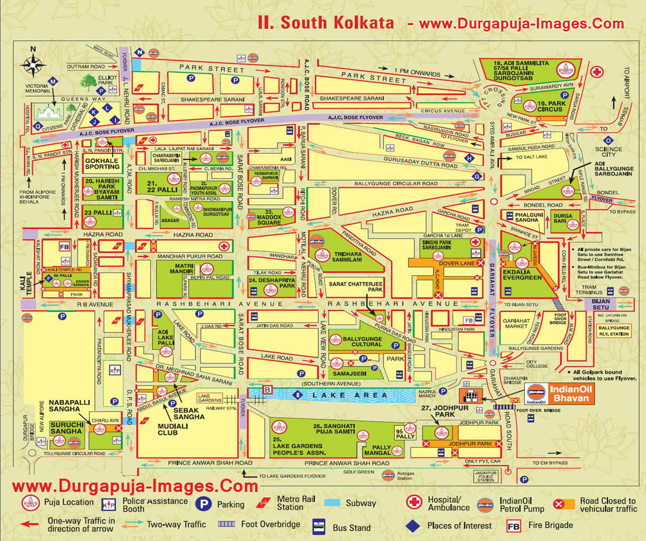 THE CITY OF JOY KOLKATA Durga Puja Map Kolkata Roadmap for Puja