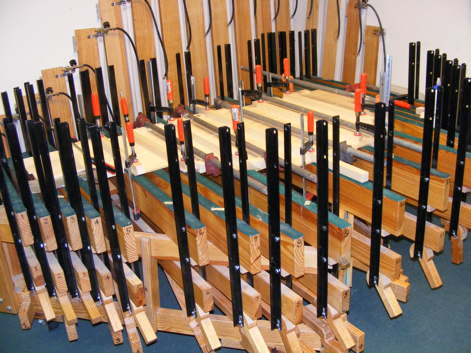 Hess Piano Co. Upright Soundboard Panel Glue Up Completed