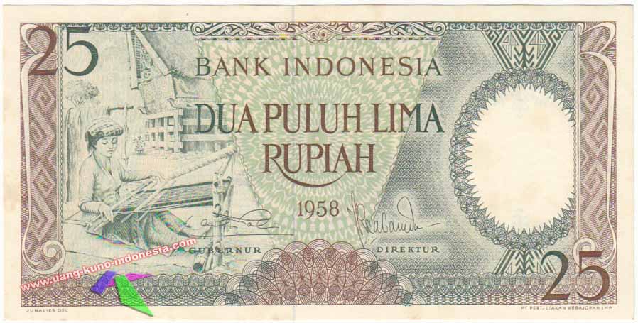 1st SITUS JUAL BELI UANG KUNO INDONESIA: Seri Pekerja Tangan 1958