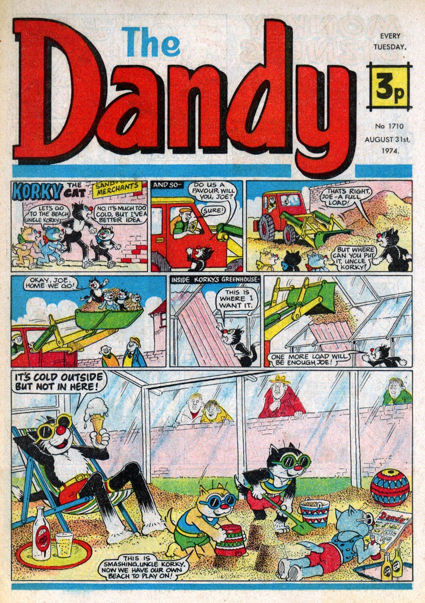 Girls that lick pussy Dandy comic strip