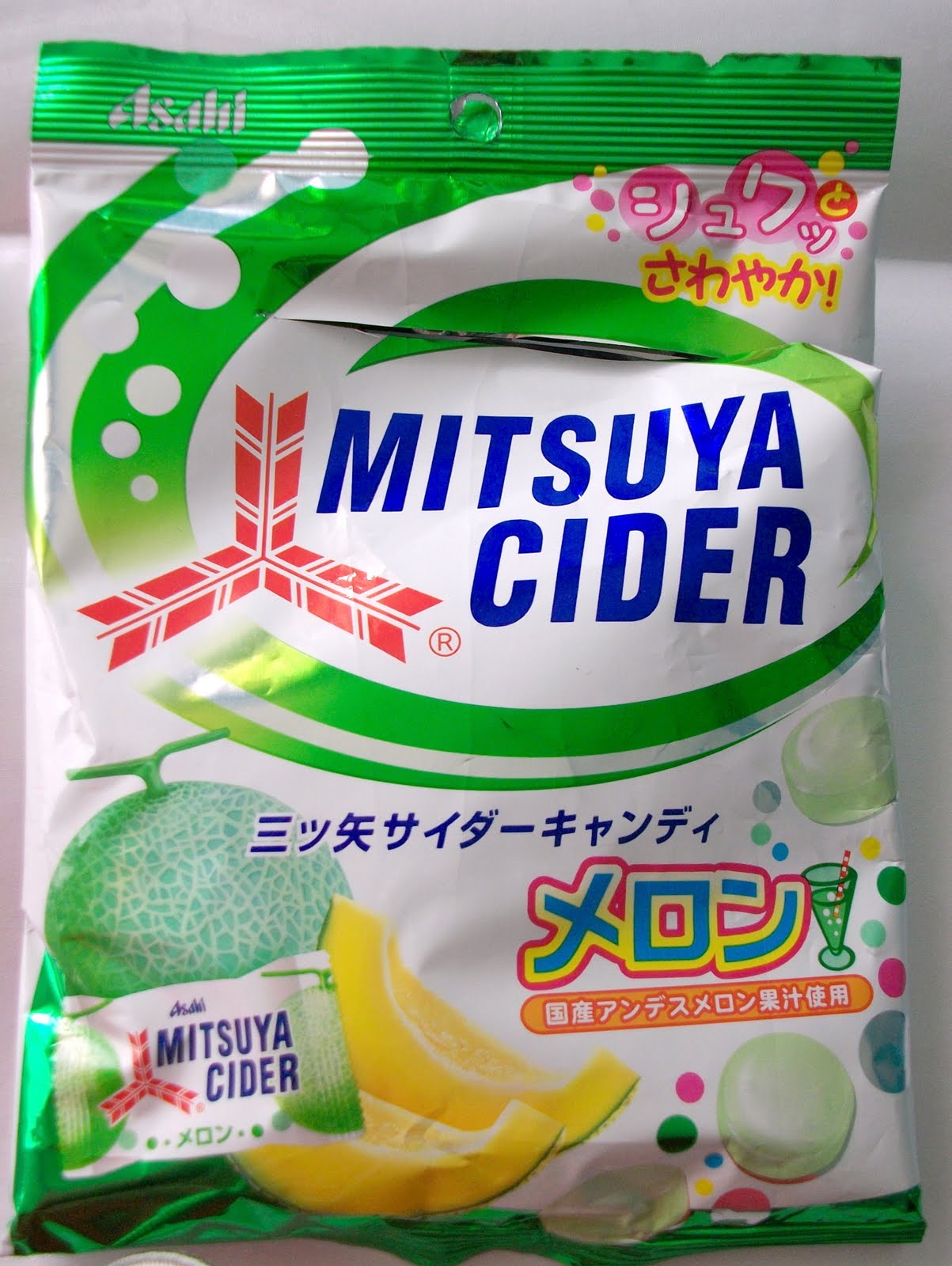 Tasty Japan Asahi Mitsuya Cider Melon Candy 三ツ矢サイダーキャンディー・メロン味