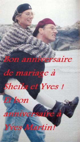 Passion Sheila Bon Anniversaire De Mariage A Sheila Et Yves Martin