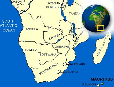 mauritius map africa