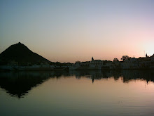 Pushkar, flor de loto azul.