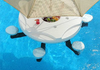 aqua pub table floating pool 15th photomosaic