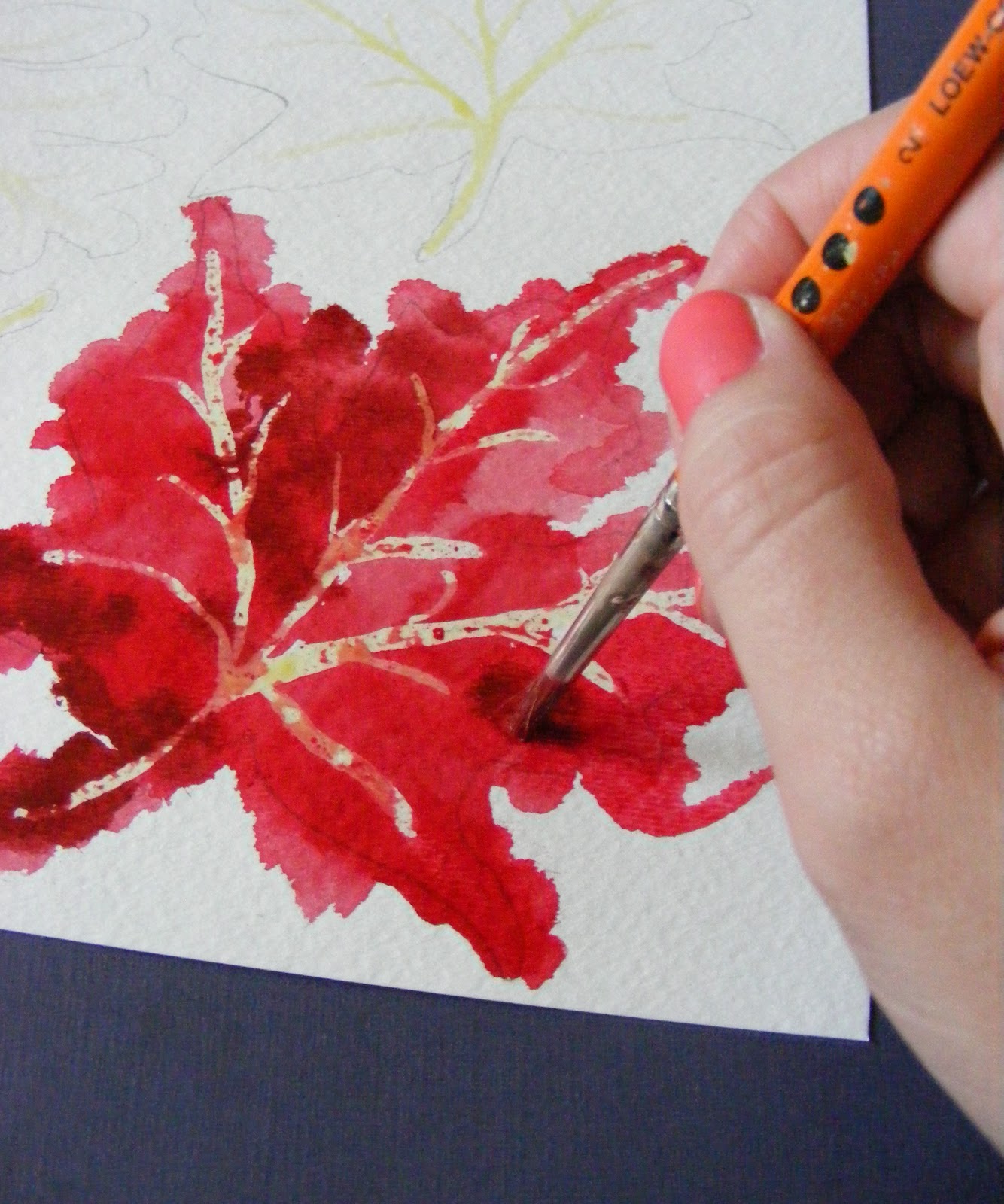 angelina la dawn tomato DIY leaf watercolors
