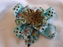 Turquoise/Brown Bow #B18