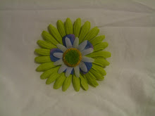 Green/periwinkle flower#F21