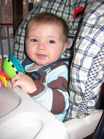 In highchair...Not eating of course!