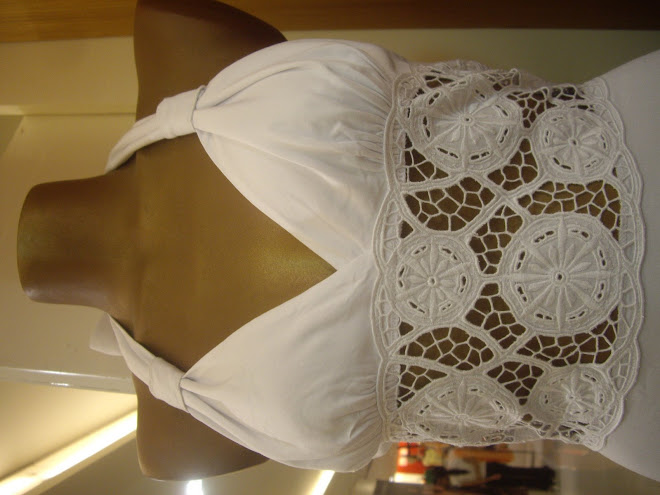 Uluwatu Lace Dress, Halter Top Closeup