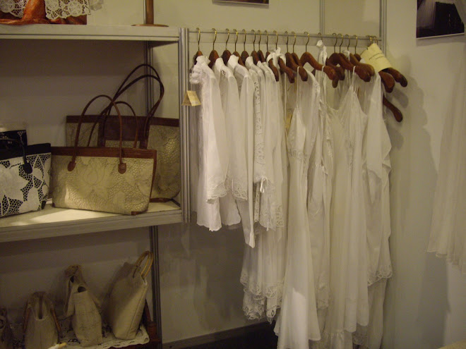 Uluwatu White Lace Clothing Displayed in Boutique