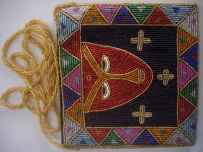 Handcrafted, Brilliantly Colored Beadwork, Hand Bag