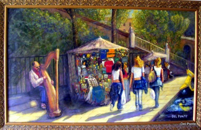 " Shopping in Rome 3ft. x5ft. oil on canvas