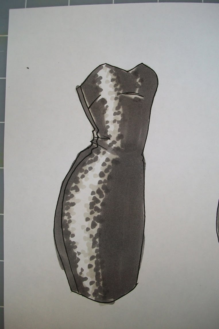 Fashion Illustration for Designers & Illustrators Marker Demo Sequins