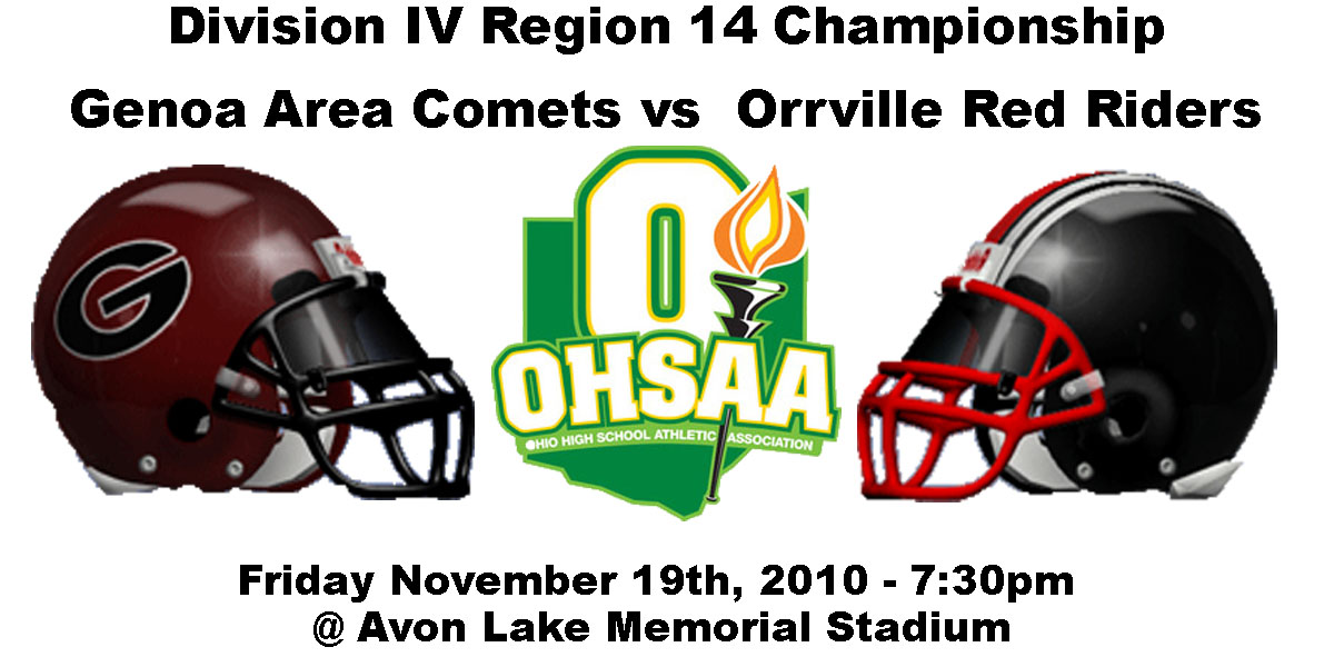 Orrville Red Rider Sports Blog Week 13 Preview Genoa Area Comets vs