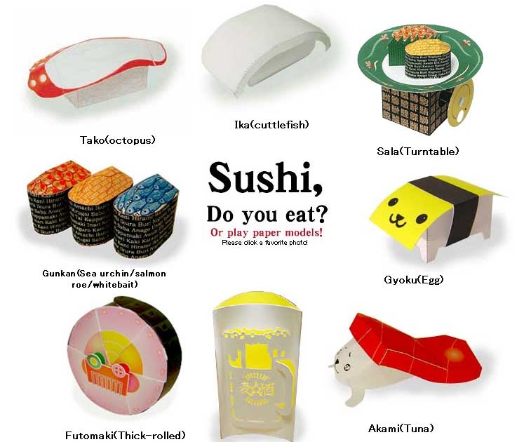 Sushi Papercraft Anyone? ~ Paperkraft.net - Free Papercraft, Paper