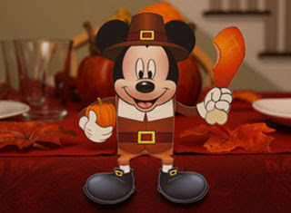 Mickey Mouse Thanksgiving Papercraft