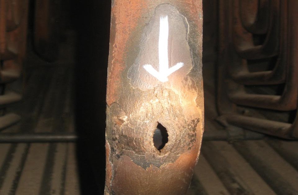 Inside Power Station Boiler Tube Leak
