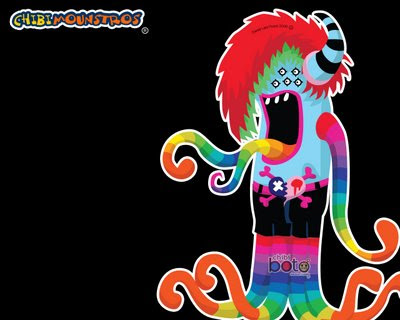 Download this colorful tentacled manyeyed monster desktop wallpaper here
