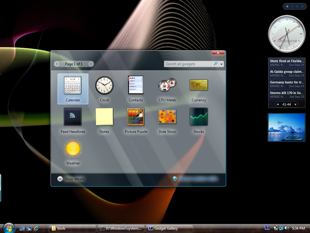 Vista Desktop Background Options