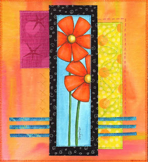 fabric collage art quilt