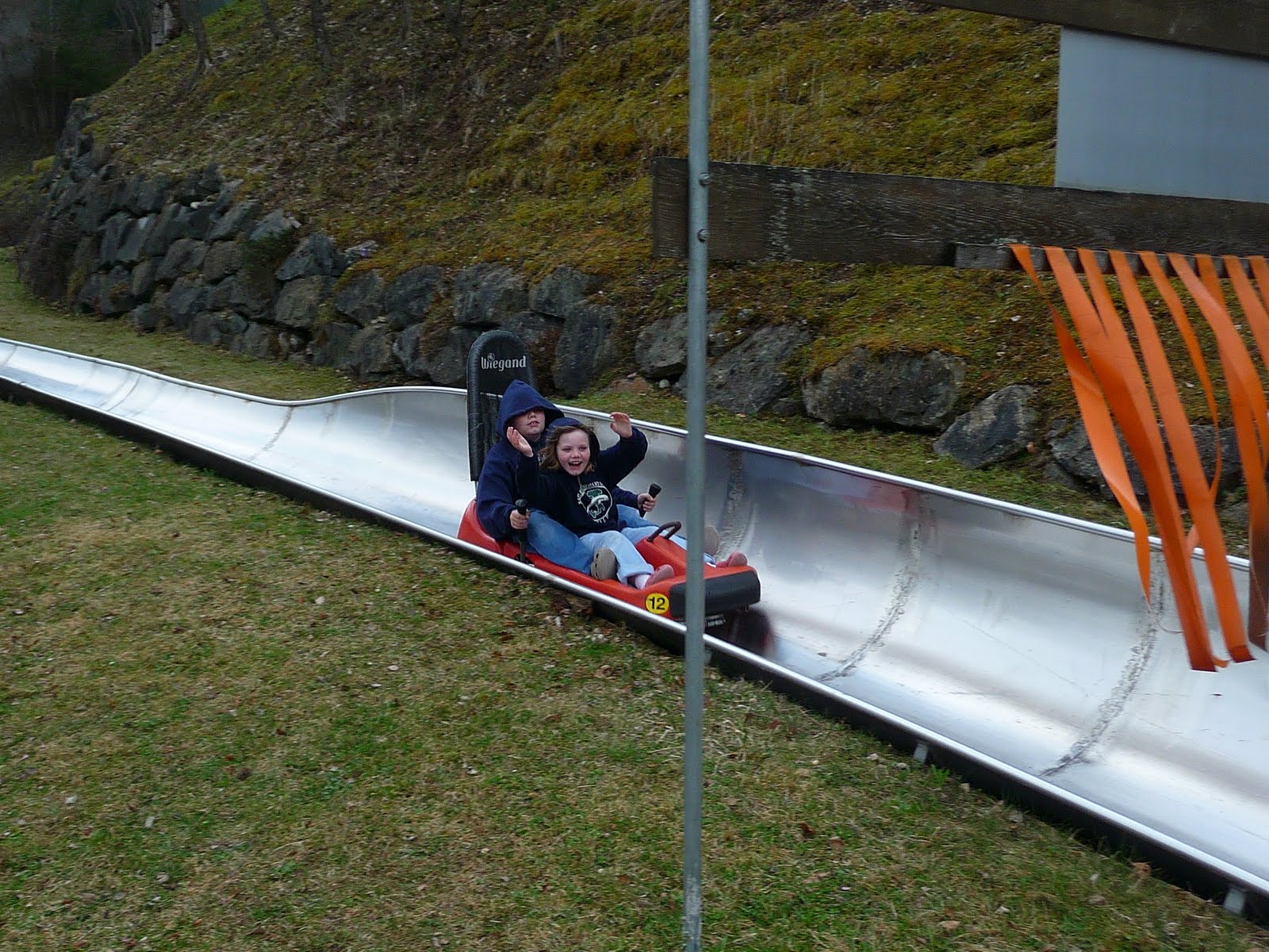The Solley's in Italy Toboggan Ride/ Alpine Slide = FUN