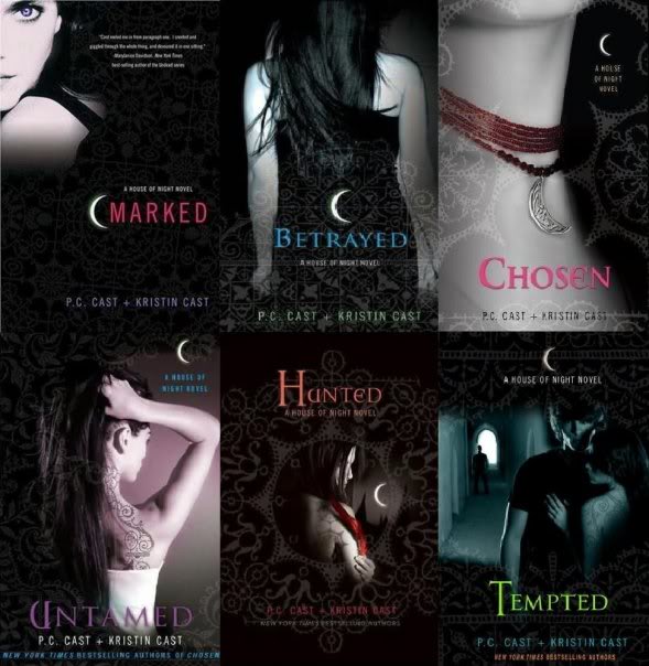 The House of Night series by mother daughter team p.c and kristen cast.