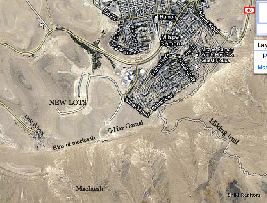 Real Estate in Mitzpe Ramon Large Corner Lot in the New Har Gamal
