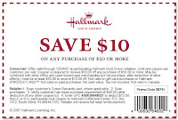 Hallmark Coupon $10/$50
