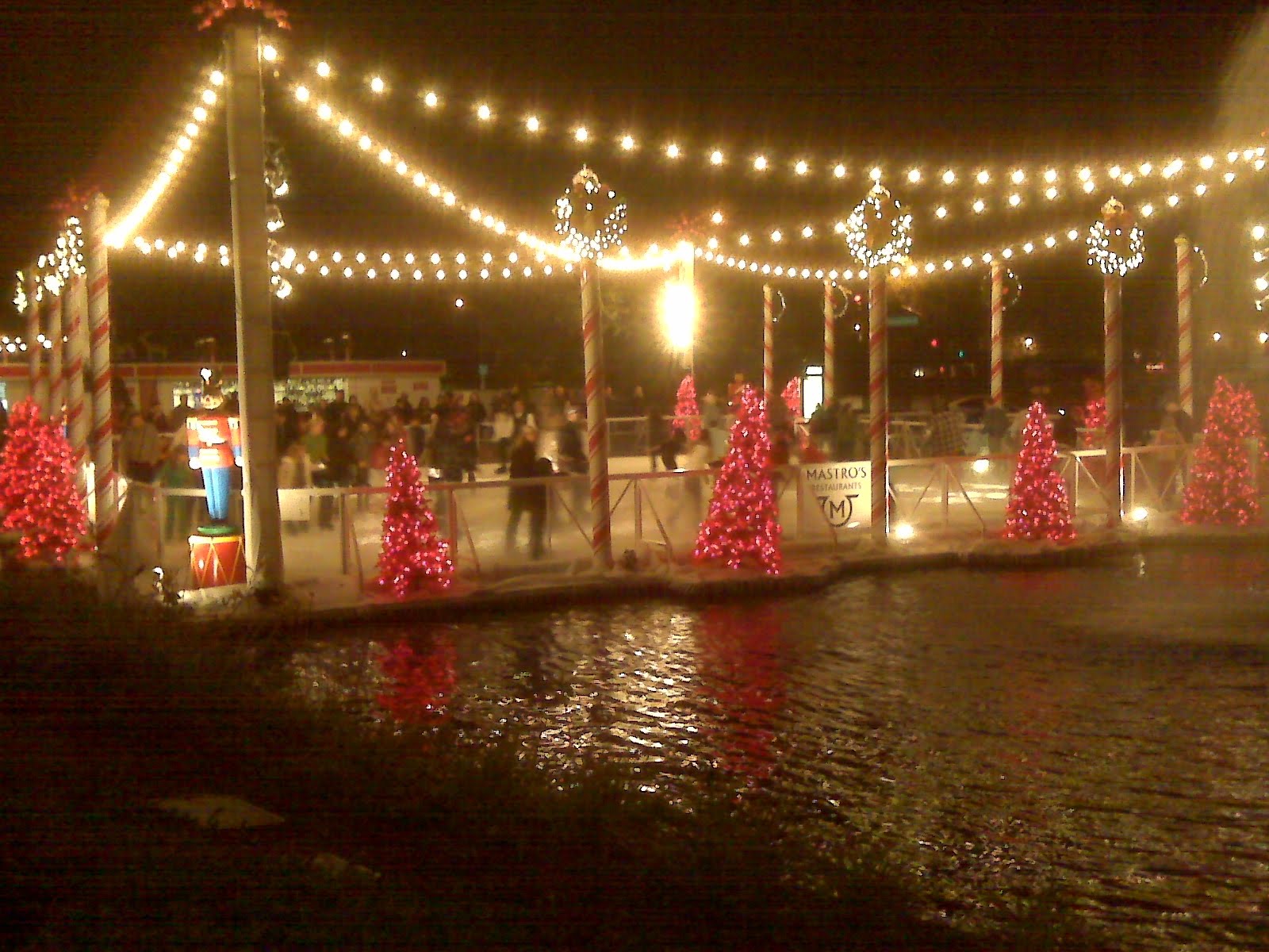 Westlake Impressions The Lakes Ice Skating Rink at Night