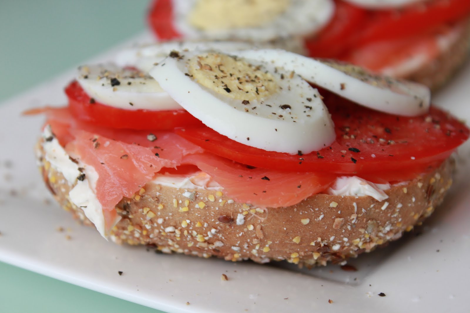 everywhere orange Lox and Bagel with Tomato