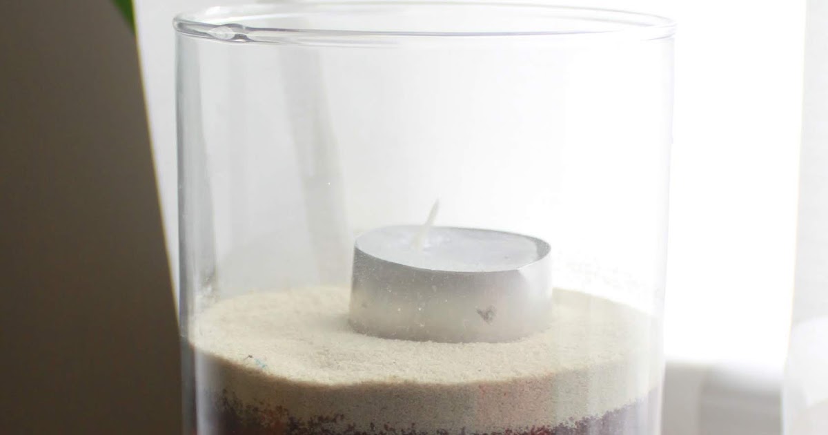 everywhere orange Orange Layered Sand Candle Holder