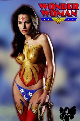 Wonder Woman With A Sexy Art Body Painting