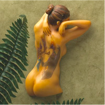 Beautiful Woman's Back In Body Art Painting