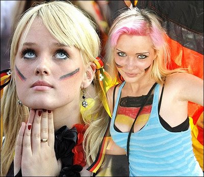 Different Expressions From Germany Fans With Face Painting Art
