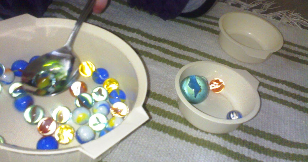 A Little Learning For Two Counting marbles/spoons