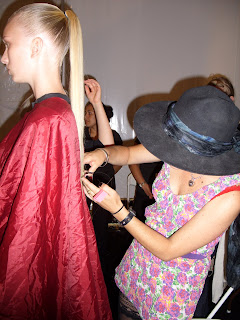 model backstage