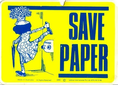 save paper cartoon
