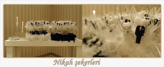 Organizasyonda kurulan nikah şekeri standı
