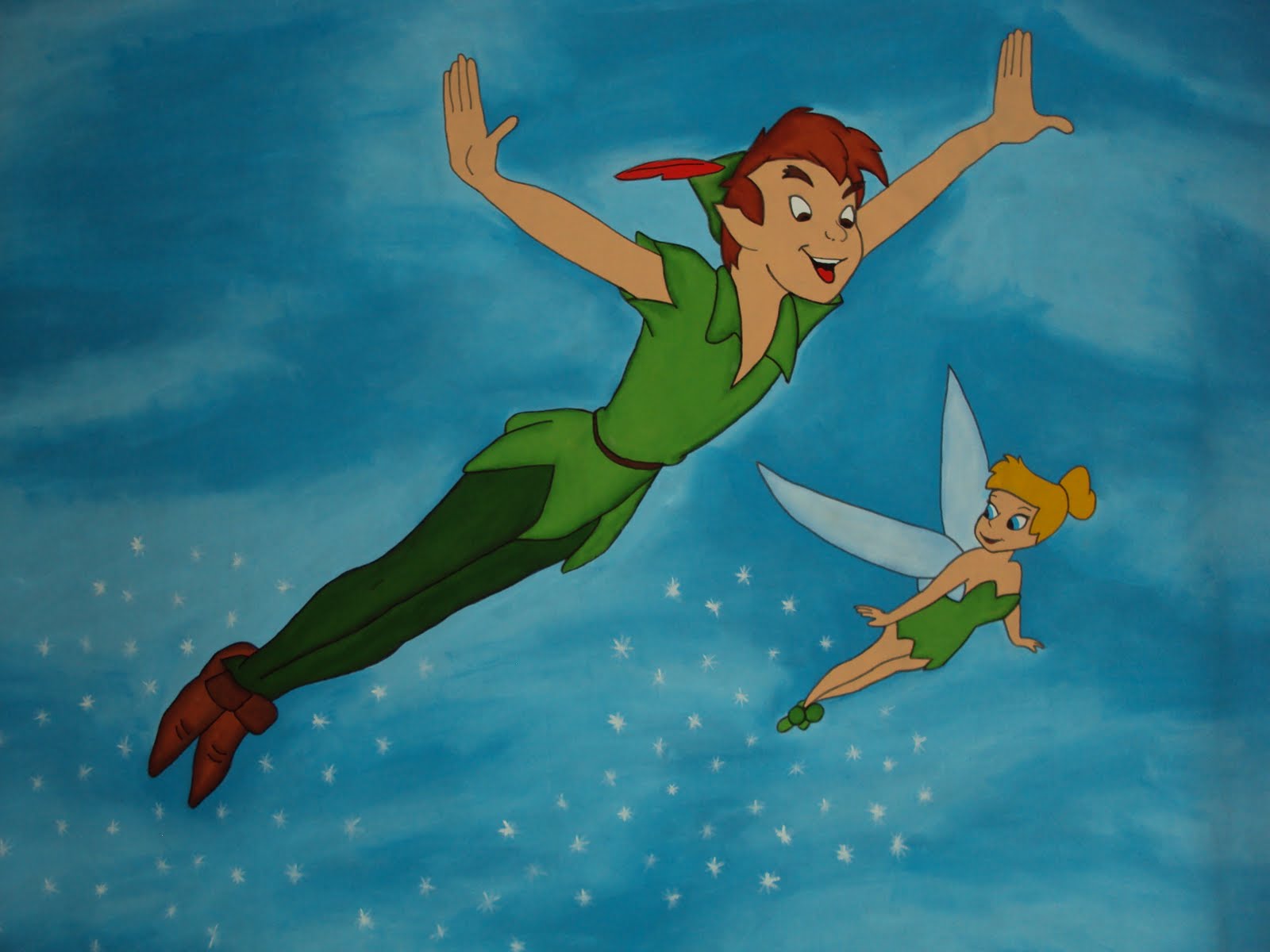 Artes da Nanci Painel Peter pan e sininho