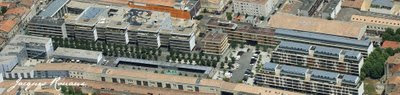 Photo aérienne immeubles modernes à Bordeaux