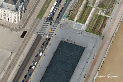 Photo aérienne du Miroir d'Eau Place de la Bourse