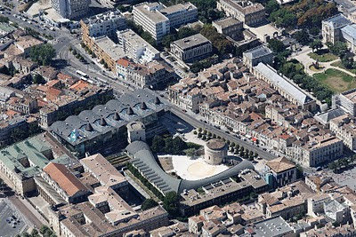 Photo aérienne du centre ville de Bordeaux